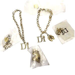 Lot of VTG 6 DI Diamonds International CARIBBEAN Charms & gold Bracelets RCCL